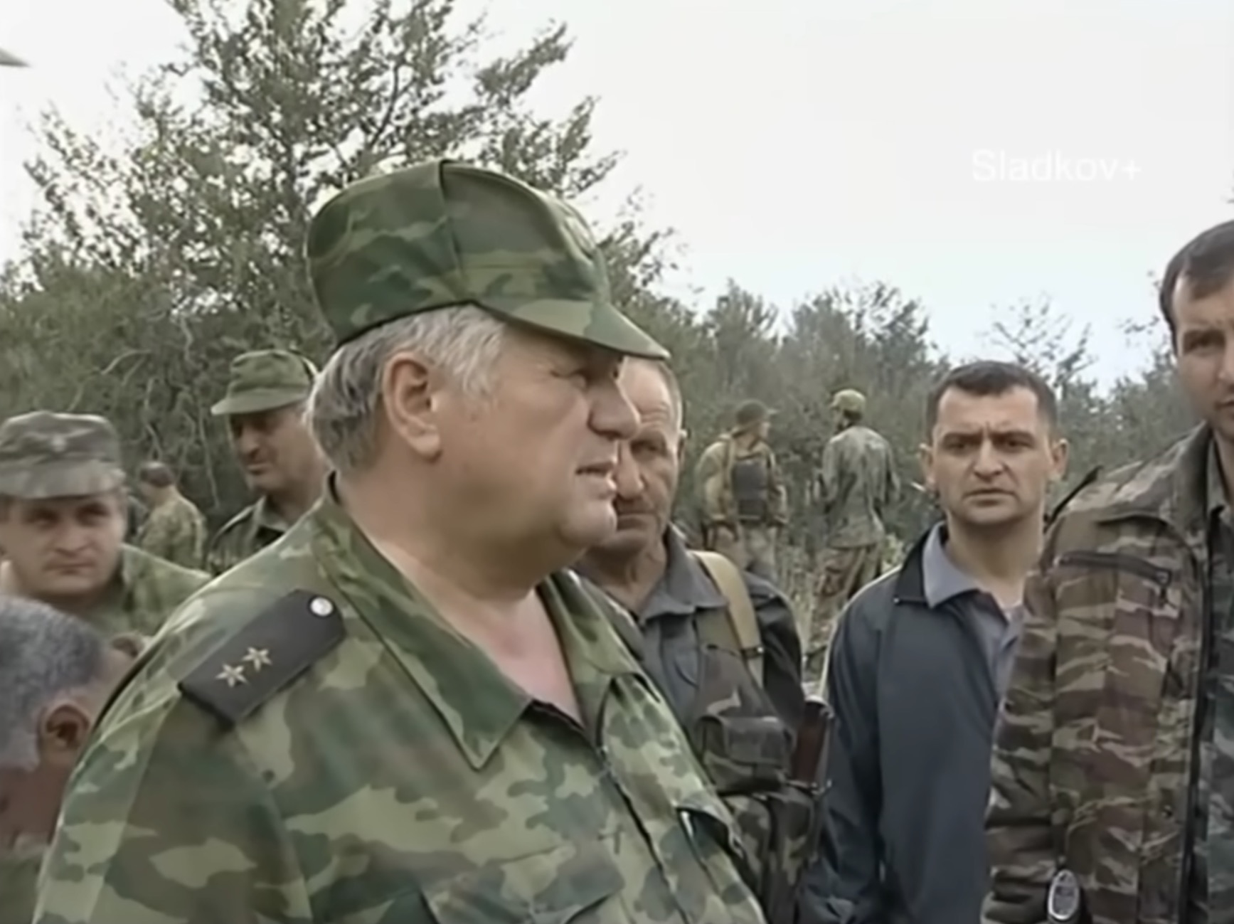 Генерал Анатолий Хрулев в Южной Осетии, 9 августа 2008